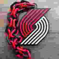 Portland Trail Blazers Logo Oversized Necklace, Pendant Chain