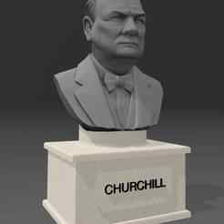 PRINT AND PAINT CHURCHILL BUST FIGURE