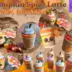 Pumpkin Spice Latte Clicker Keychains