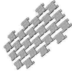 Single sleeper length inserts small stone 12mm gauge