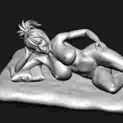 Sleeping Anna sexy pleasure pose, 3d model