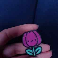 smiling tulip charm