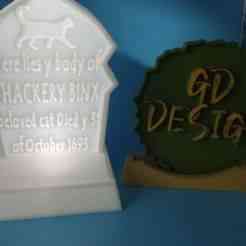 Thackery Binx Hocus Pocus 3D Halloween Grave Stone Lights