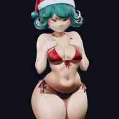 THICC Tatsumaki from One Punch Man - NSFW Figurine wearing Christmas Outfit
