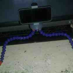 Helping hands phone tripod mount with flexible coolant pipe legs