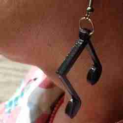 Musical note earrings