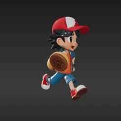 Cartoon-Style Adventurer with Device – Dynamic Running Figure