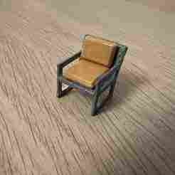 Miniature armchair on a scale of 1:50 1/50