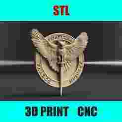 Ukrainian Military Intelligence Insignia Plaque 3D STL