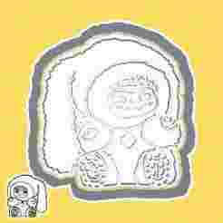 Wakuku cookie cutters - Wakuku (in floppy ear hoodie with fangs) (style 9)