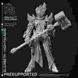 Elizabeth - High Paladin - 2 models - PRESUPPORTED - Heaven Hath No Fury - 32mm Scale