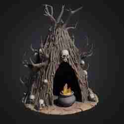 FREE goblin shaman hut game rpg