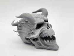 Screaming Demon Skull of Fire