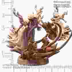 002 CELTIC Ghost Old Woman Screaming Banshee with Base