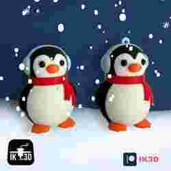 ÖRME PENGUEN HEYKELCIĞI VE SÜSÜ - DESTEKSIZ - RENKLI
