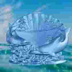 yunus ve deniz kabuğu coquillage dauphin