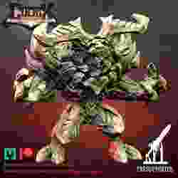Fire and stone demon Roaring