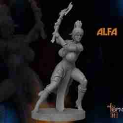 GUERRERA ALFA PARA JUEGOS DE ROLL