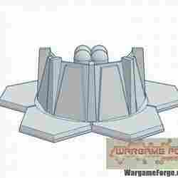 Military Building 13 with Hex Base Mech Bunker with Coolant Pool MilHB013