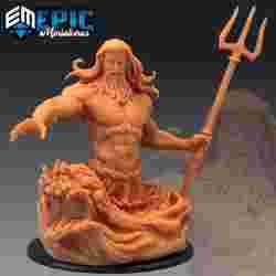 Sea God Poseidon / Neptune Trident / Ocean Water Deity