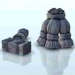 Set of straws 7 - Farm Medieval scenery terrain wargame