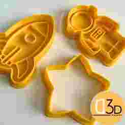 Astronaut, spacecraft and star - Space pack - cookie cutters