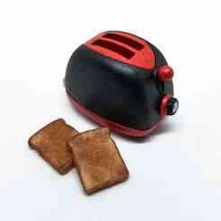 Miniature bread toaster for dollhouse kitchen